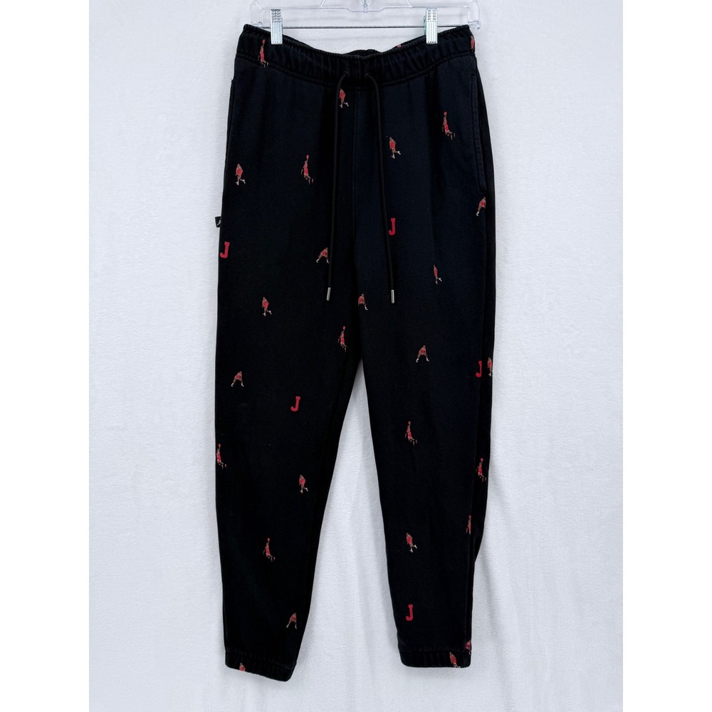 Jordan Mens All Over Print Jumpman Sweatpants Black Size S Retro Streetwear Gym